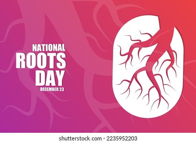 National roots day December 23 vector illustration, suitable for web banner poster or card