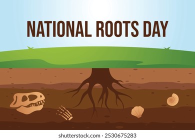 Plantilla de diseño de Vector del Día Nacional de las Raíces buena para el uso de la celebración. Diseño del día nacional de las raíces. diseño plano. eps 10.