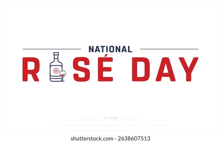 National Rose Day on white background, Typographic Design of National Rose Day, Vector Design of National Rose Day, National Rose Day Design