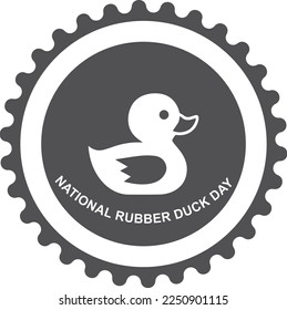 National Rubber Ducky Day, celebrates Rubber Ducky Day black vector