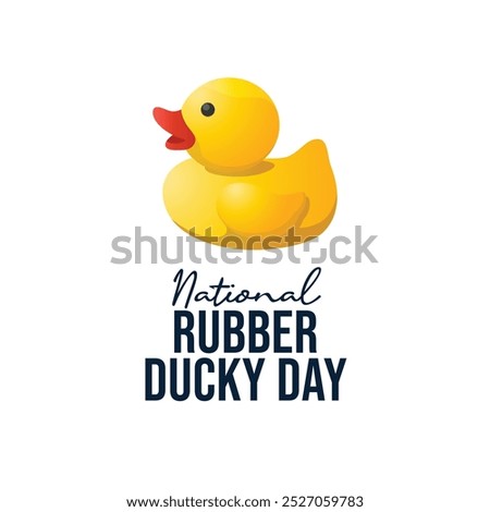National rubber ducky day vector design template good for celebration usage. National rubber ducky day design. flat design. eps 10.