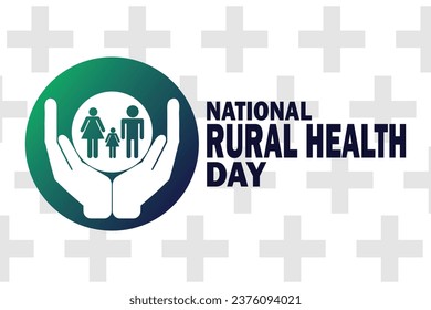 National Rural Health Day. Holiday concept. Template for background, banner, card, poster with text inscription. Vector illustration