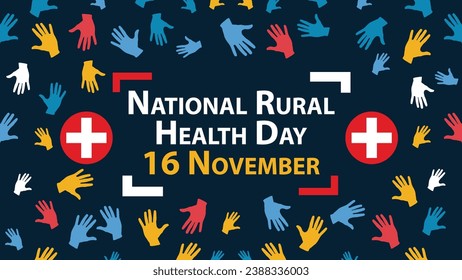 National Rural Health Day vector banner design. Happy National Rural Health Day modern minimal graphic poster illustration.