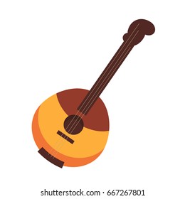 National Russian and Ukrainian wooden stringed instrument domra