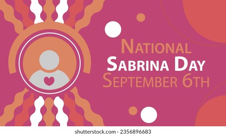 National Sabrina Day vector banner design. Happy National Sabrina Day modern minimal graphic poster illustration.