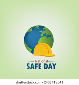 National SAFE Day vector graphics great for National SAFE Day word celebration. flat design. story design. flat illustration. simple and elegant design