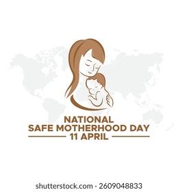 National Safe Motherhood Day
April 11th, Social Media Design Vector Templates, Family, Love, Home, Just Born 
