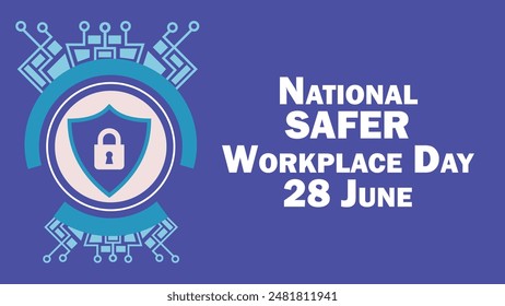 National SAFER Workplace Day vector banner design
