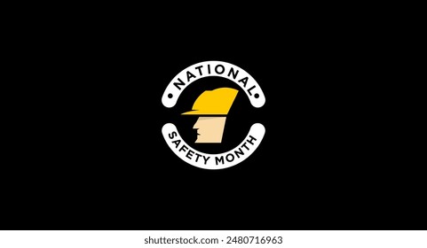 National safety month is celebrated every year in June to remind us the importance of safety and awareness of our surroundings, National safety month banner, reminder. Vector illustration