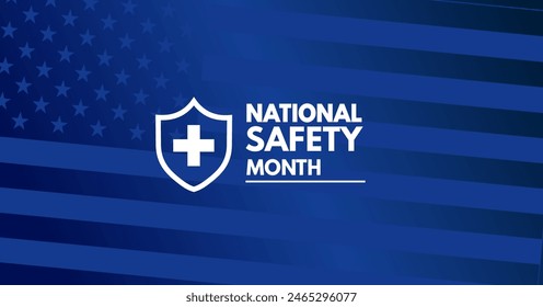 National Safety Monty banner	, vector illustration