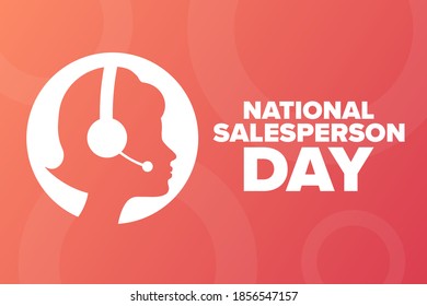National Salesperson Day. Holiday concept. Template for background, banner, card, poster with text inscription. Vector EPS10 illustration