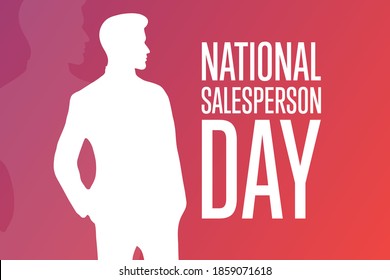 National Salesperson Day. Holiday Concept. Template For Background, Banner, Card, Poster With Text Inscription. Vector EPS10 Illustration