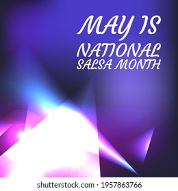 National Salsa Month. Geometric design suitable for greeting card poster and banner