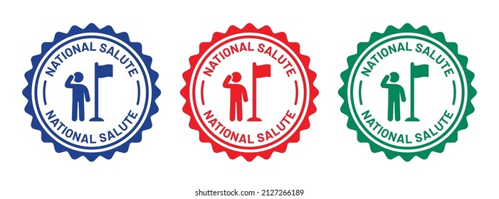 National salute icon isolated on white background.