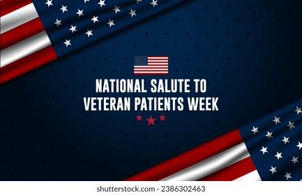 National Salute To Veteran Patients Week Background Vector Illustration