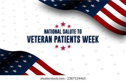 National Salute To Veteran Patients Week Background Vector Illustration
