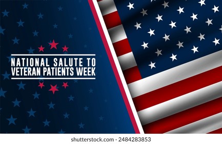 National Salute To Veteran Patients Week Background Vector Illustration