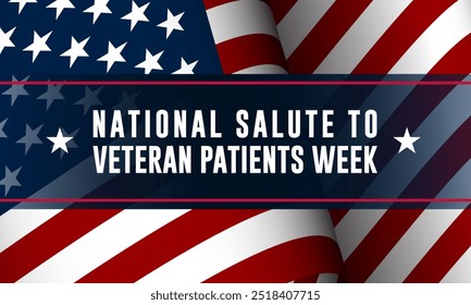 National Salute To Veteran Patients Week Background Vector Illustration