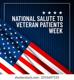 National Salute To Veteran Patients Week Background Vector Illustration