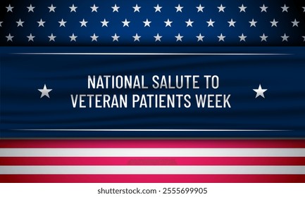 National Salute To Veteran Patients Week Background Vector Illustration