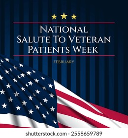 National Salute To Veteran Patients Week Background Vector Illustration