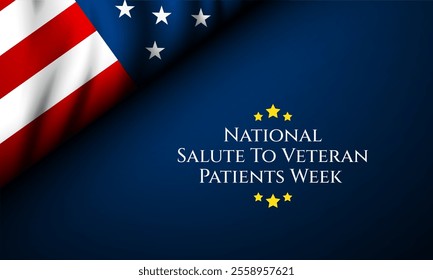 National Salute To Veteran Patients Week Background Vector Illustration