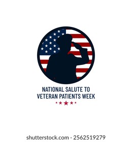 National Salute To Veteran Patients Week Background Vector Illustration