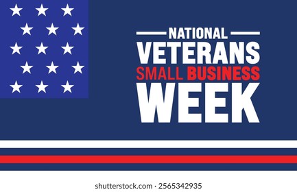 National Salute To Veteran  small business Week Background Vector Illustration