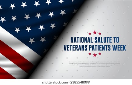 National Salute To Veterans Patients Week Background Vector Illustration