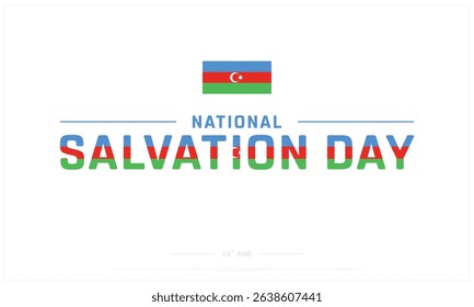 National Salvation Day on white background, Typographic Design of National Salvation Day of Azerbaijan, Vector Design of National Salvation Day, National Salvation Day Design