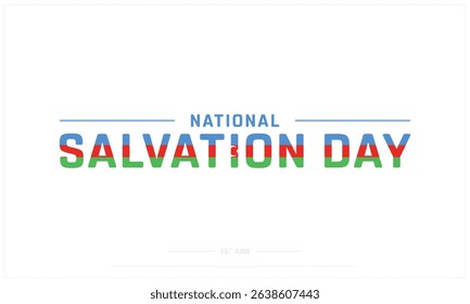 National Salvation Day on white background, Typographic Design of National Salvation Day of Azerbaijan, Vector Design of National Salvation Day, National Salvation Day Design