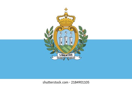 National San Marino flag. San Marino flag icon.  illustration vector of San Marino flag. EPS10