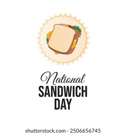 National Sandwich Day design template good for celebration usage. National Sandwich Day design flat design. eps 10.