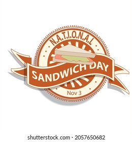 National Sandwich Day Sign and Badge