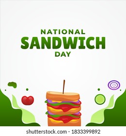 National Sandwich Day Vector Design Illustration For Banner and Background