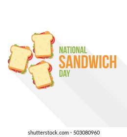 National Sandwich Day. Vector illustration