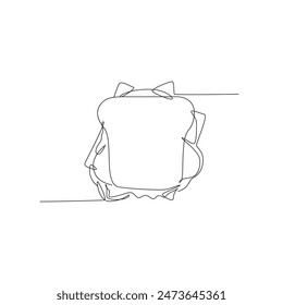 National Sandwich Month line art vector. continuous line. eps 10.