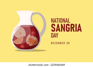 Antecedentes del Día Nacional Sangria. Ilustración de diseño de vectores.