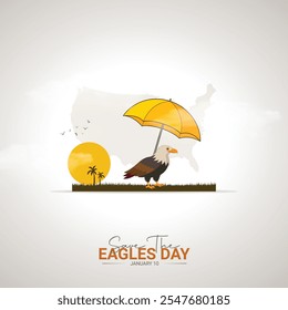 Guardar National: el Día de las Águilas, Día de las Águilas, diseño creativo para publicaciones en redes sociales,