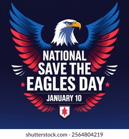 National Save the Eagles Day Vector. 