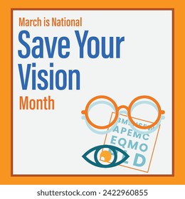 National Save Your Sight Month campaign banner. 