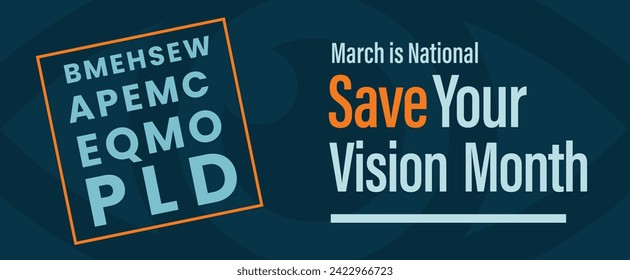 National Save Your Sight Month campaign banner. 