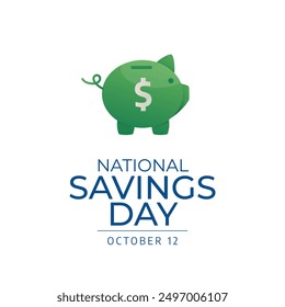 National Savings Day vector design template good for celebration usage. National Savings Day design. flat desing. eps 10.