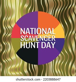 National Scavenger Hunt Day. Design suitable for greeting card poster and banner