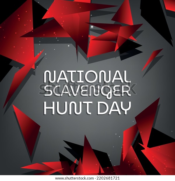 National Scavenger Hunt Day Design Suitable Stock Vector (Royalty Free