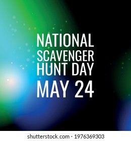 National Scavenger Hunt Day. Geometric design suitable for greeting card poster and banner