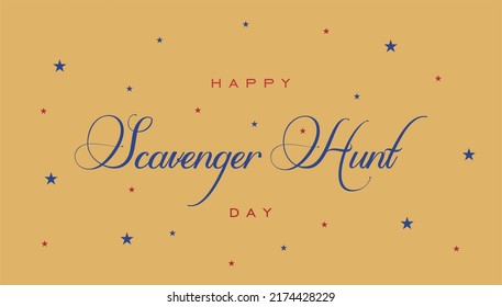 National Scavenger Hunt Day. Holiday Concept. Template For Background, Banner, Card, Poster, T-shirt With Text Inscription