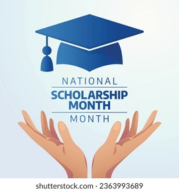 National Scholarship Month design template good for celebration usage. scholarship vector illustration. education design template. vector eps 10.