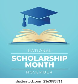 National Scholarship Month design template good for celebration usage. scholarship vector illustration. education design template. vector eps 10.