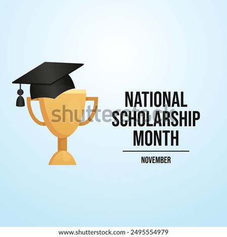National Scholarship Month vector design template good for celebration usage. National Scholarship design. flat design. eps 10. 